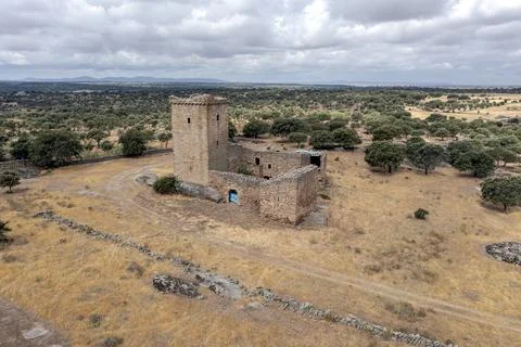 Castillo del Cachorro located north of the Salor river and southwest of the t Stock Photos