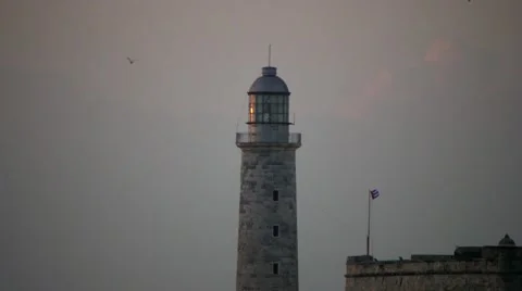 Castillo del Morro Lighthouse in Cuba Stock Footage 47488850