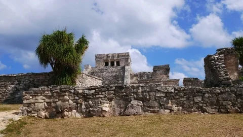 Castillo at Tulum Ruins Stock Footage 72666822