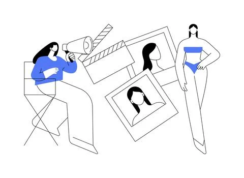 Casting call abstract concept vector illustration. Stock Illustration