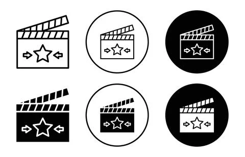 Casting call icon collection of outline thin line symbol or sign Stock Illustration
