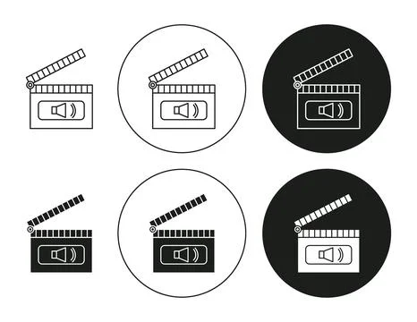 Casting call icon set in thin line outline style. Casting call linear vecto.. Stock Illustration