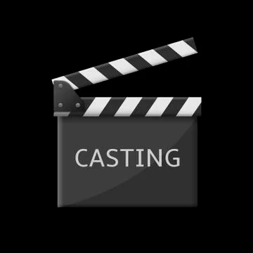 Casting clapper board Stock Illustration