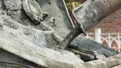 Casting of the concrete in machine Stock Footage 70946381