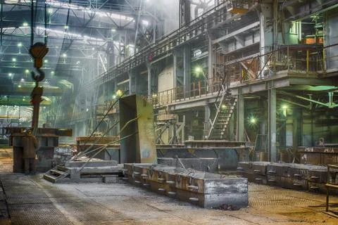 Casting ferroalloy factory Stock Photos