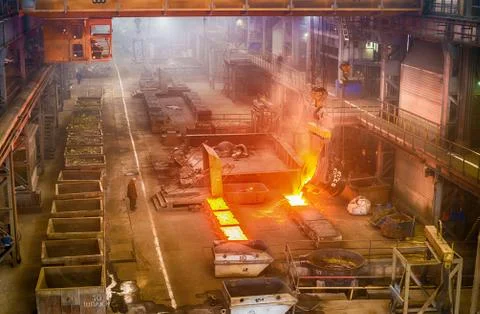 Casting ferroalloy factory Stock Photos