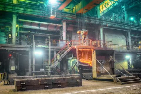 Casting ferroalloy factory Stock Photos