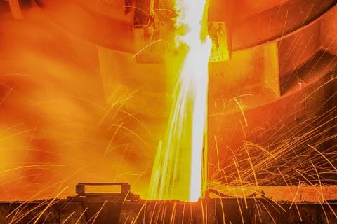 Casting ferroalloy factory Stock Photos