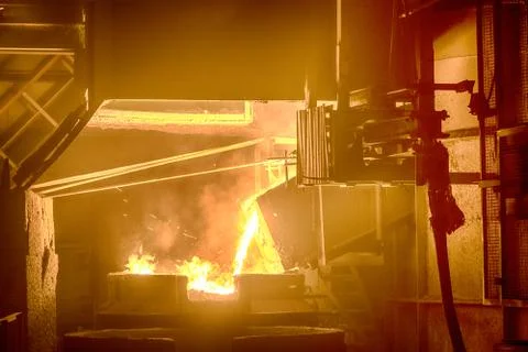 Casting ferroalloy factory Stock Photos