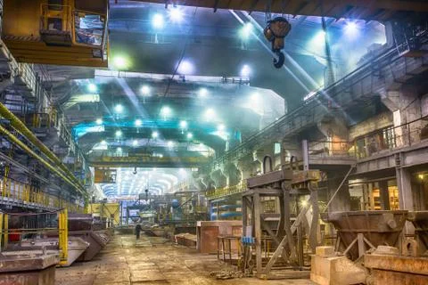 Casting ferroalloy factory Stock Photos