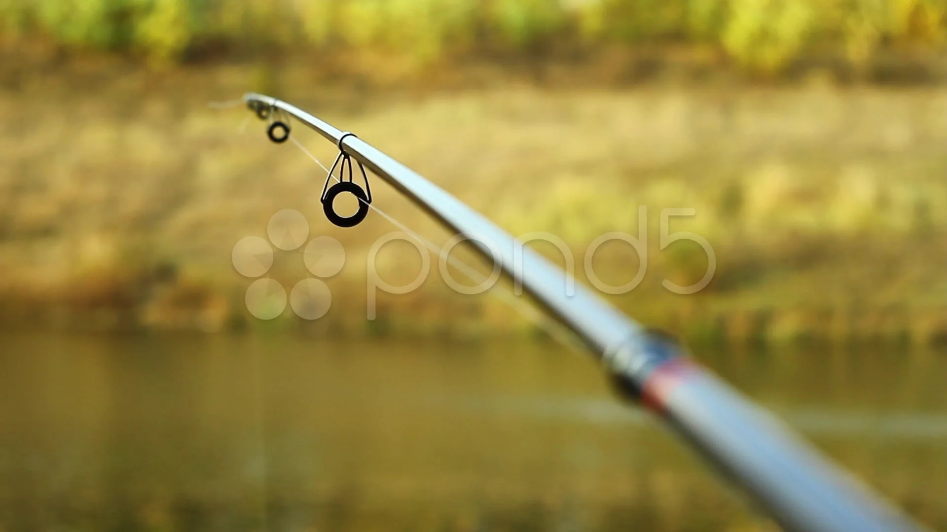 Man casting fly fishing pole at a river - Stock Image - F033/4200