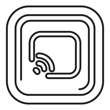 Casting icon showing wireless screen sharing technology Stock Illustration