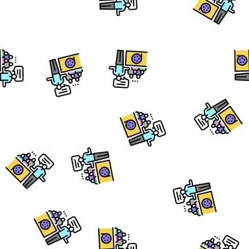 Casting interview video film vector seamless pattern Illustrazione stock
