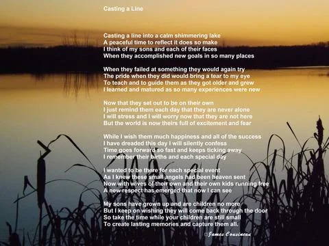 Casting A Line Poetry Stock Illustration