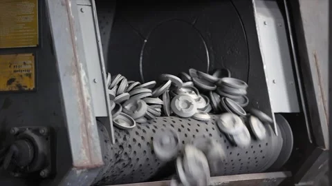 Casting molds is in short blasting testing process in the machine  Video stock 305996529