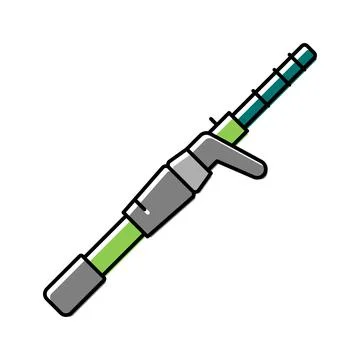 Casting rods color icon vector illustration Stock Illustration