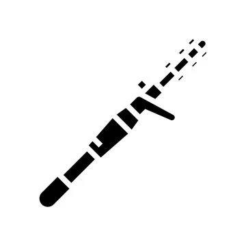 Casting rods glyph icon vector illustration Stock Illustration