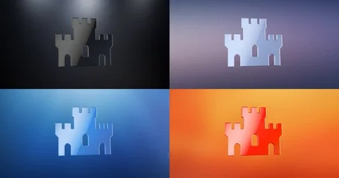 Castle 3d Icon Stock Footage 73356427