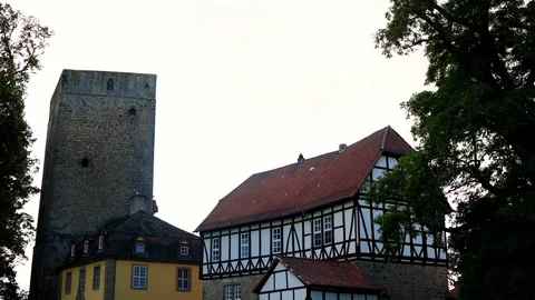 The castle of adelebsen in germany 4k video with a pan Stock Footage 346831149