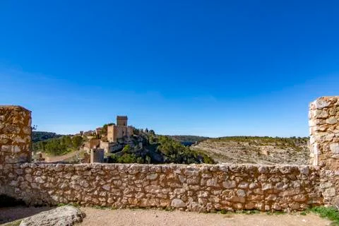 Castle of Alarcon in Cuenca, Spain Stock Photos