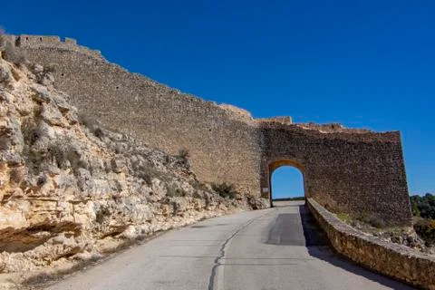Castle of Alarcon in Cuenca, Spain Stock Photos