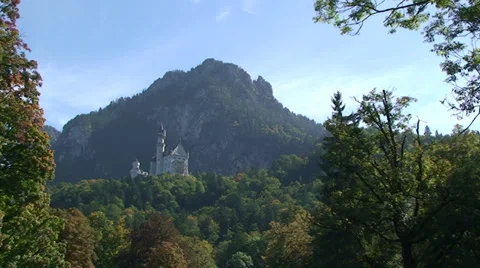 Castle in the Alps - Bavaria 스톡 동영상 33476741