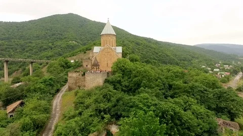 Castle ananuri Georgia Stock Footage 77470803