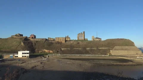 Castle and a beach Stock Footage 114707287