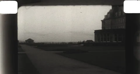 A castle and garden Stock Footage 196224859