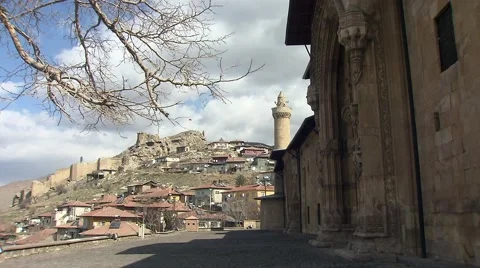 Castle and Great Mosque of Divrigi, Eastern Turkey Video stock 61343148