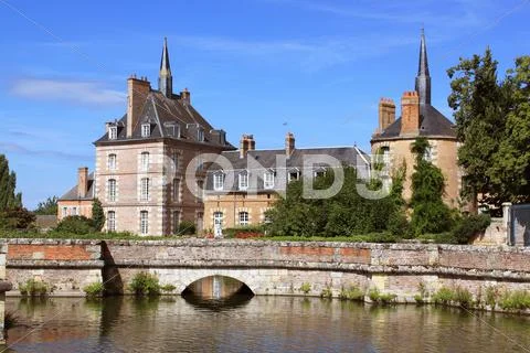 Castle and its park Stock Photos