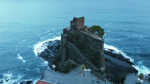 The Castle and the Sea Stock Footage 167310579