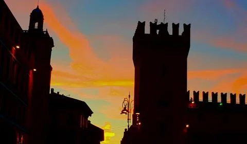 Castle and sky Stock Photos