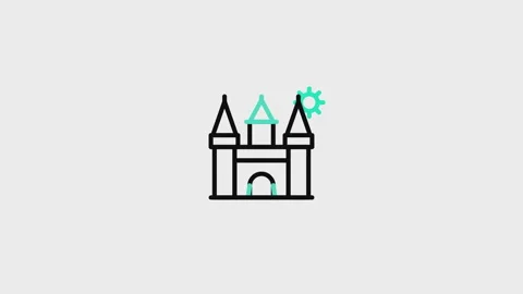 Castle Animated Icon Stock Footage 320226156