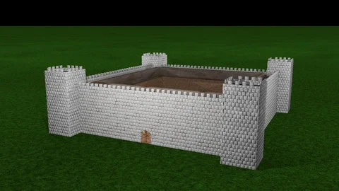 Castle Animation Vídeo Stock 77563078