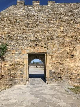 Castle of Ansa in the municipality of Ansa-Sobrarbe, province of Huesca. Stock Photos