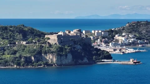 The Castle Aragonese of Baia Video stock 253352750