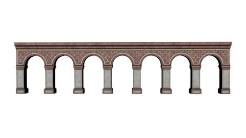 Castle arches - 3D render Stock Illustration