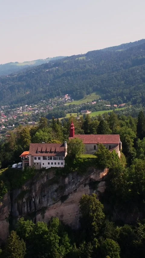 Castle, in Austria. Bregenz. From the top of this castle you have a beautif.. Stock Footage 289630459