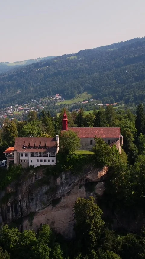 Castle, in Austria. Bregenz. From the top of this castle you have a beautif.. Stock Footage 289630611