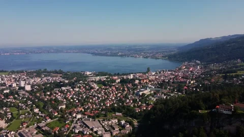 Castle, in Austria. Bregenz. From the top of this castle you have a beautif.. Stock Footage 289630936
