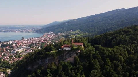 Castle, in Austria. Bregenz. From the top of this castle you have a beautif.. Stock Footage 289631312