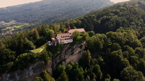 Castle, in Austria. Bregenz. From the top of this castle you have a beautif.. Stock Footage 289631364
