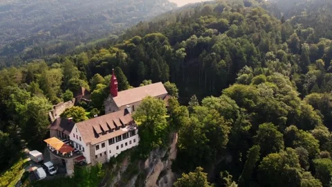 Castle, in Austria. Bregenz. From the top of this castle you have a beautif.. Stock Footage 289631404