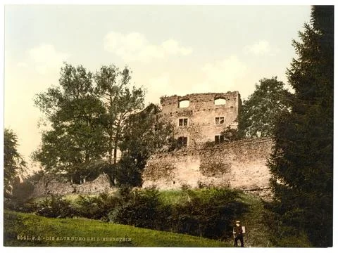 The castle in Bad Liebenstein in Thuringia Germany Historic digitally restored Stock Illustration