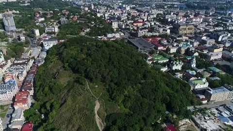 Castle bald mountain in Kiev Stock Footage 78988292