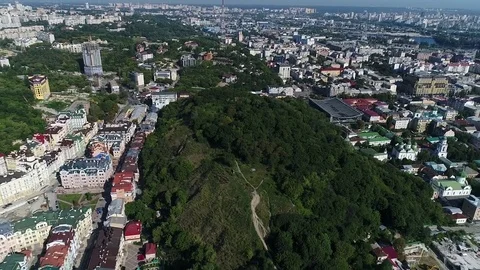 Castle bald mountain in Kiev Stock Footage 78988553