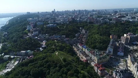 Castle bald mountain in Kiev Stock Footage 78989033