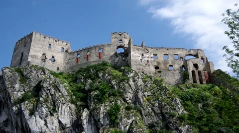 The Castle of Beckov Stock Footage 51008987