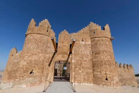 Castle of Belmonte in Cuenca. Stock Photos